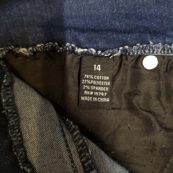 EUC Counterparts Denim skinny ankle jeans, size 14, faded/washed denim blue - Picture 7 of 7